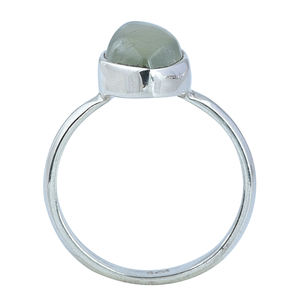 Marquesa Prehnita piedra preciosa 925 anillo de plata esterlina joyería plateado anillo de moda para boda, aniversario para Unisex - Product Image 2