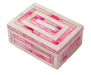 Boîte à bijoux décorative en incrustation d'os fabriquée en Inde pour la décoration et les cadeaux à la maison - Product Image 3