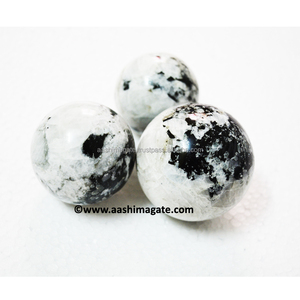 Venta al por mayor Arco Iris piedra lunar ágata bola de cristal esferas hechas a mano semipreciosas figuritas curativas muestra mascota figuritas - Product Image 1