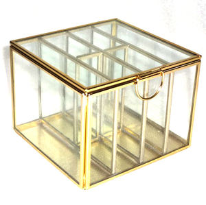 Cristal decorativo con marco de Metal, joyero para almacenamiento de joyas - Product Image 5