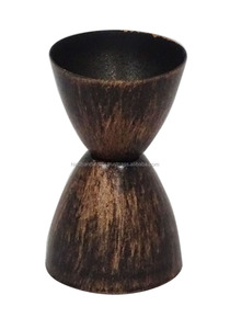 Seau à glace en cuivre antique couvercle en bois refroidisseur en métal à double niveau fête du vin mariage capacité 12L imprimé Logo fabriqué en Inde - Product Image 4
