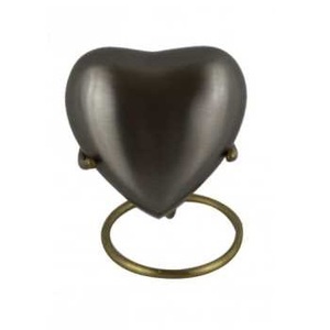 Cœur avec patte verte Royal en laiton et aluminium, blanc, supports, crème des animaux domestiques, pour vénération - Product Image 4