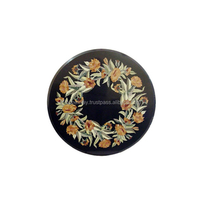 Beautifully Designed <b>Black</b> Marble <b>Coffee</b> <b>Table</b> Top - Product Image 1