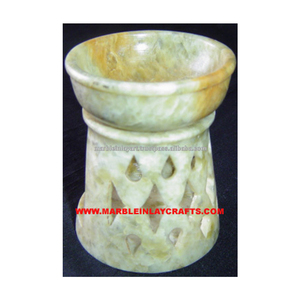 White Soapstone Aroma Oil Burner - Product Image 1