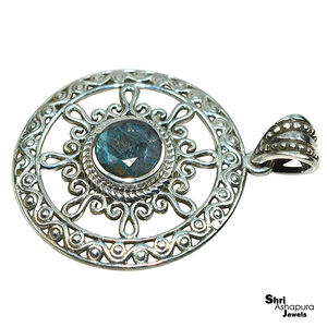 Labradorite bleue naturelle, pendentifs en argent Sterling 925, bijoux en argent avec pierres précieuses - Product Image 2