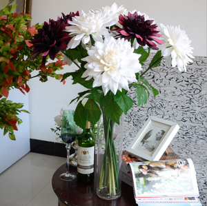 Bouquet de fleurs de <span class=keywords><strong>dahlia</strong></span> artificiel en gros d'usine <span class=keywords><strong>Fleur</strong></span> de <span class=keywords><strong>dahlia</strong></span> en soie artificielle pour la décoration de mariage de salon - Product Image 3