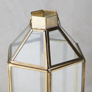 High Quality <b>Large</b> Glass Candle Stick Holder Farmhouse Garden Outdoor Wedding <b>Lantern</b> Decorative Sconces - Product Image 4