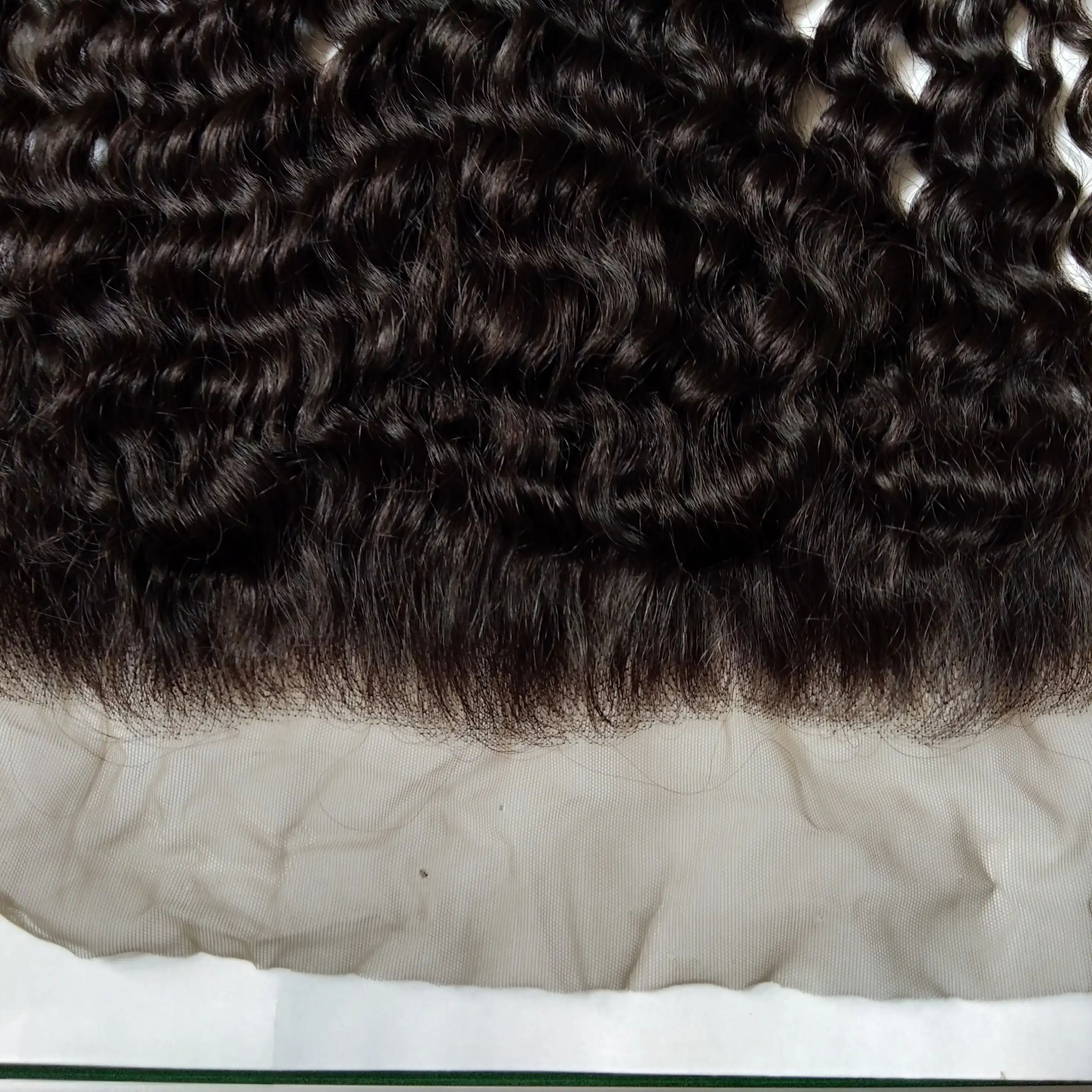 Lace front closure piece, Sample hair bundles with frontal, Indian curly hair extension bundles with closure