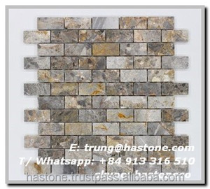 Nhiều màu đánh bóng đá cẩm thạch khảm truyền thống mô hình vuông cho sàn tường nhà bếp khách sạn có tính năng thiết kế sàn gỗ - Product Image 2