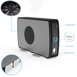 Carcasa FIDECO 3.5 para <span class=keywords><strong>Disco</strong></span> <span class=keywords><strong>Duro</strong></span> HDD/SSD <span class=keywords><strong>USB</strong></span> 3.0 con Ventilador de Refrigeración - Product Image 3