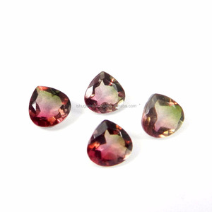 Cristal et Bio Couleur Doublet 8x8mm Coeur Coupé 1.90 pierre gemme Lâche - Product Image 2