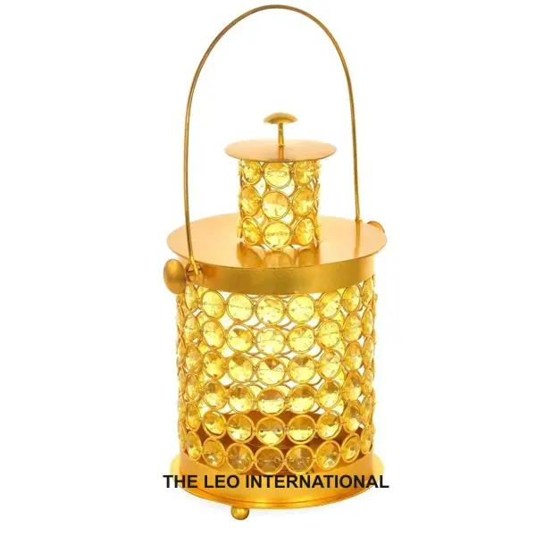 Decoratieve Crystal Kralen Golden Goedkope Lage Prijs Metalen Lantaarn