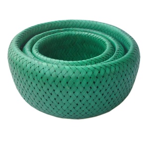 Paniers de rangement tissés en bambou colorés Paniers de fruits gigognes pour usage en cuisine - Product Image 3