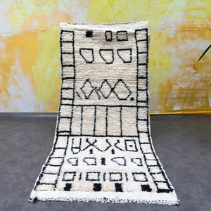 Small Unique Moroccan Rug 3x6 - Azilal Handmade Berber Carpet - Product Image 1