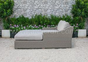 Sofá de jardín con marco de aluminio para hoteles, cama de día doble de mimbre de diseño moderno, muebles de exterior, superventas - Product Image 2