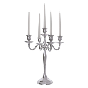 Wholesale Handmade 5 Arm Silver Candelabras Judaica Menorah <b>Candle</b> <b>Holder</b> Metal Candlestick <b>Holder</b> for Home Decor Wedding - Product Image 1