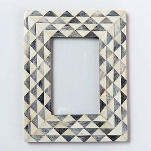Espejo decorativo de pared con incrustaciones de hueso - Product Image 4