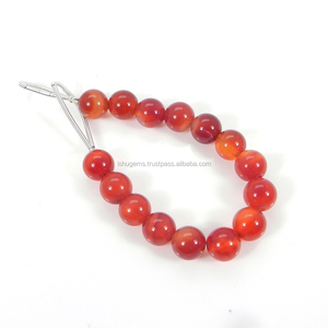 15pcs cornaline rouge 6mm perles lisses unies en vrac 3.11 \ "longueur 25.70cts perles pour la fabrication de bijoux pierre de taille 3mm - Product Image 1