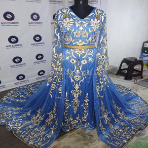 2022 caftán marroquí con cuentas de Alta Calidad bellamente adornado Coral hecho a mano tradicional vestido musulmán para adultos Dabka - Product Image 2