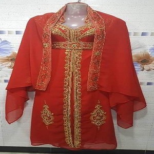 Paillettes lourdes Travail Polyester Georgette Jalabiya Abaya Style Vêtements - Product Image 2