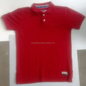 Camiseta de polo promocional 100% alta qualidade, camiseta lisa de algodão pique polo