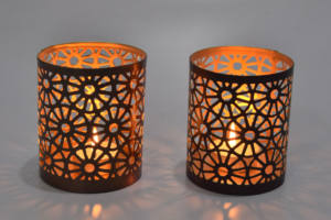 Antique Zinc Metal Handmade Tea Light <b>Holder</b> Indoor/<b>Outdoor</b> Tabletop Votive Decor Home Office Christmas <b>Candle</b> <b>Holder</b> - Product Image 5