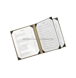 Couverture de Menu en cuir pu, Style livre - Product Image 1