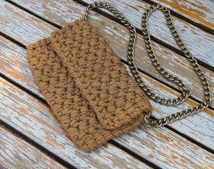 Camiseta de ganchillo Tawny de alta calidad, bolso de hilo, elegante camiseta de ganchillo Tawny, bolsa de hilo para mujer - Product Image 1