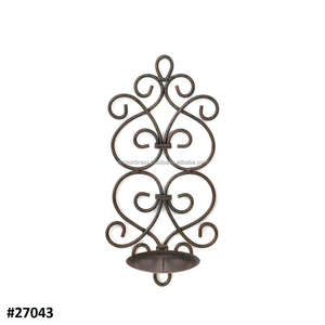 Home <b>Wall</b> Decorative Candle Holder Wrought Iron Decorative <b>Wall</b> <b>Sconce</b> Handmade Candle Holder - Product Image 5