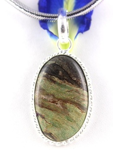 92.5 argent Sterling mélange forme naturel rouge et paysage jaspe pierres précieuses pendentif hommes bijoux hommes cadeau pierre à la mode - Product Image 6