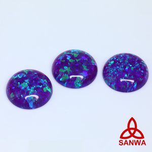 Opale synthétique OP77, cabochon ovale hamsa de Kyocera opale, distributeur autorisé pour pendentif et bague en bois, prix d'usine - Product Image 4