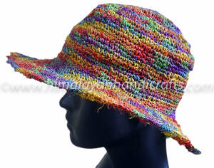 Sombrero de ala de alambre con tema Holi colorido HCWB 0026 - Product Image 1