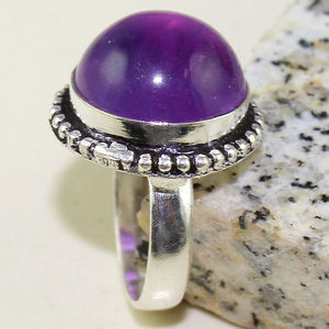 Amatista Hecho a mano Estilo étnico Hecho a mano Anillo de plata esterlina 925 - Product Image 3
