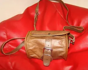 Sac à bandoulière rond en cuir de chèvre pour hommes et femmes, petit sac de voyage latéral, carré, luxueux et élégant, 2020 - Product Image 1