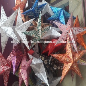 Nuevas y Modernas Lámparas de Papel Colgantes de Lujo con Estampado Brillante para Navidad, 60cm, Ecológicas, Combinables, Venta al Por Mayor - Product Image 6