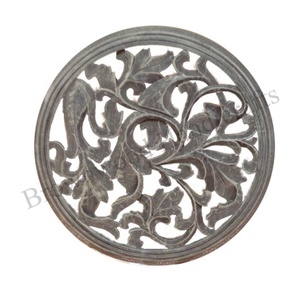 Panel de pared redondo de madera MDF tallado a mano de gran alcance, Panel colgante de madera decorativo artístico para habitación y oficina, venta al por mayor - Product Image 1