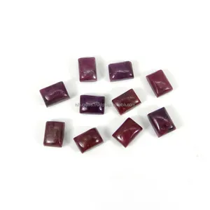 Small gemstone collection indian ruby 7x5mm rectangle cabochon 2.20 cts natural gemstone