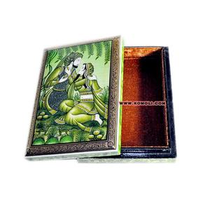 Caja de madera pintada a mano, diseño personalizado, indio - Product Image 3