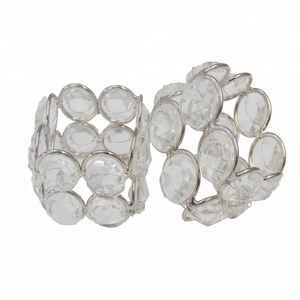 Nouveau Design Ronde Cristal perle Rond De Serviette - Product Image 1