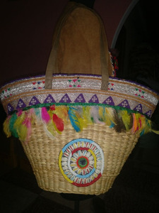 Banjara-Bolso de paja para hombre y mujer, bolsa de hombro, de compras, Guru, Kirpa, de exportación - Product Image 2