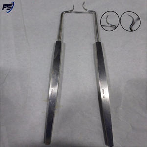 Aiguille de ligature Kronecker en acier inoxydable, instruments de suture chirurgicale médicale Deschamps - Product Image 5