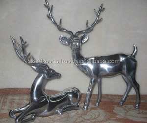 Elegante Adorno de Reno de Aluminio Plateado, Decoración Moderna para el Hogar, Escultura Navideña para Interiores, Estilo Ins, Árbol de Navidad de Metal - Product Image 2