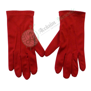 Gants en coton en cuir d'amarante avec logo personnalisé pour la vie quotidienne et les sports d'hiver de la loge maçonnique OES - Product Image 1
