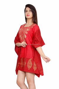 ชุดเดรสคาฟตันลายดอกไม้สำหรับผู้หญิงคอลเลคชั่นล่าสุด2017ผ้าเครปอย่างเป็นทางการสำหรับใส่ตอนเย็นสำนักงาน - Product Image 4