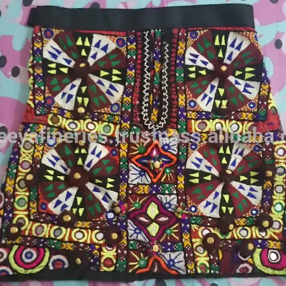 Summer Ethnic Short Wrap Around Skirt | Short-Skirts | patchwork,21L