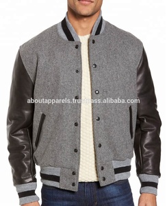 Chaquetas Varsity de Lana para Hombre, Estilo Universitario, con Mangas de Cuero, Transpirables, de Algodón, para Invierno, Personalizadas al por Mayor - Product Image 2