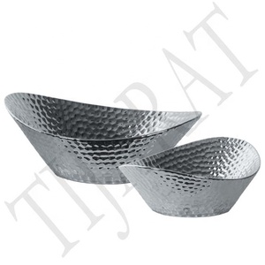 Cuenco para servir de forma redonda de aluminio moderno para mesa de comedor, bodas y fiestas, restaurantes, cuenco para platos de catering - Product Image 1