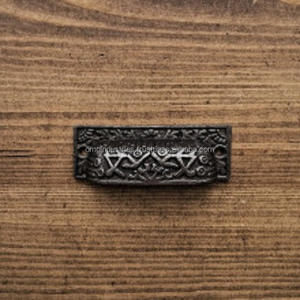 OMG Industries Cast Iron Drawer <b>Bin</b> Pull Label Holder Pull Handle - Product Image 2