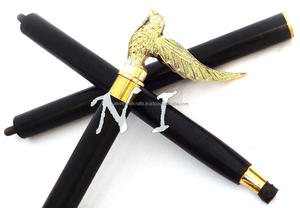 Mango de cabeza de pájaro antiguo dorado de latón macizo, de 36 pulgadas bastón de madera, el mejor regalo para personas mayores, novedad CHWKS36094 - Product Image 3