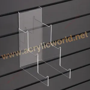 <b>Wall</b> <b>Mount</b> Clear Acrylic <b>Bathroom</b> Storage <b>Shelf</b> Book Stand Display Acrylic Brochure Rack - Product Image 1